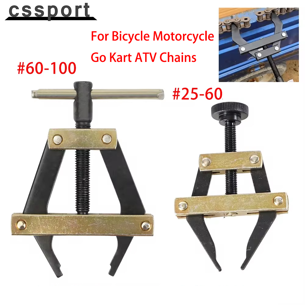 Chain Breaker - ローラーチェーンツールホルダーカッターキット、自転車、オートバイゴーカート、ATVチェーン交換、接続ツール、 #25-60、 #60-100