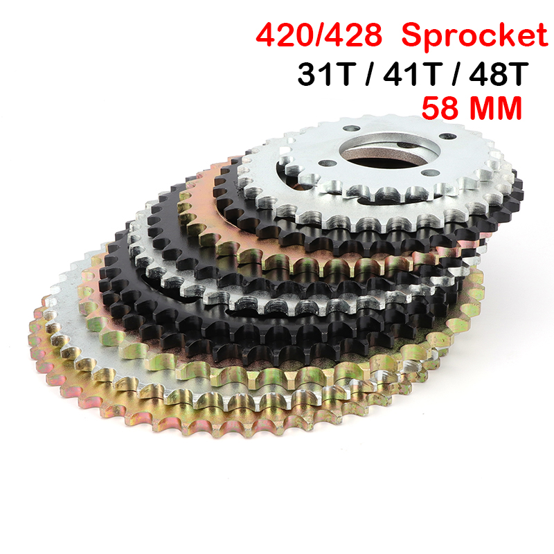 428 Chain - オートバイ420/428チェーン37t/41t/48t歯58ミリメートルリア50cc-125cc atvクワッドピットダートバイクモーター原付用アクセサリー