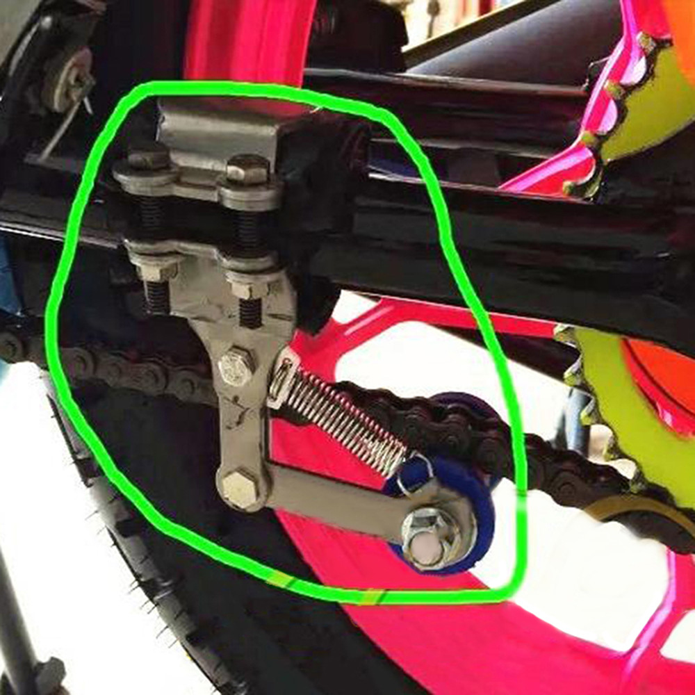 Roller Chain - 1 個ユニバーサルオートバイチェーンアジャスター - スキッドテンショナーアジャスターチェーンローラーテンショナー