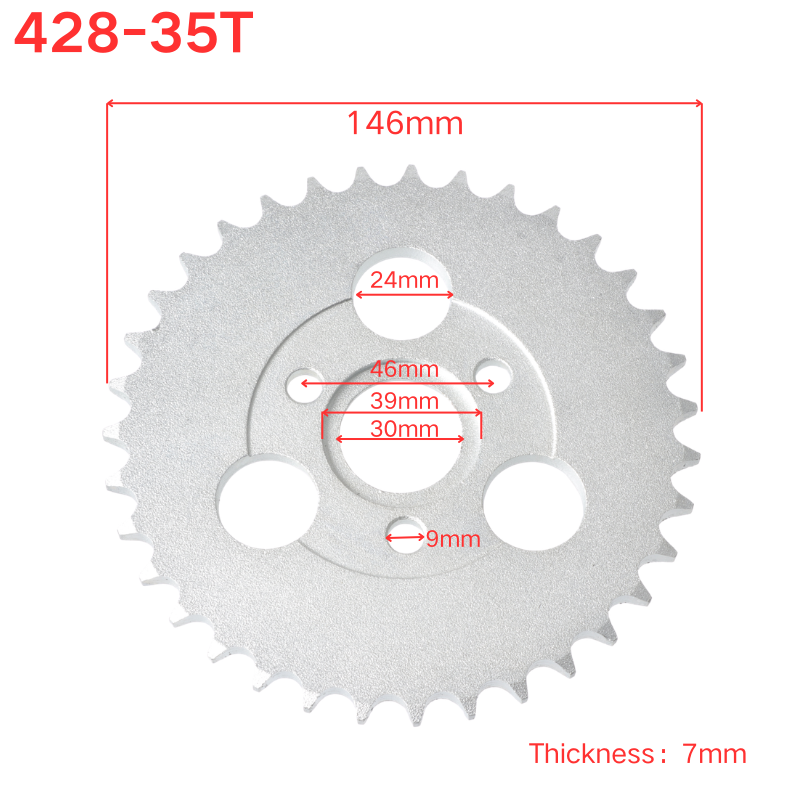 リアドライブスプロケット 420/428 24T/26T/2 - 428 Chain のレビューと価格