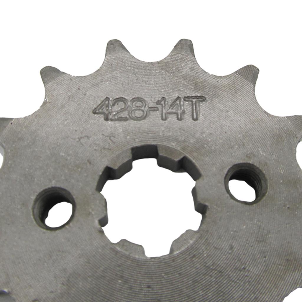フロントスプロケット 428チェーン 14歯 スチール製 耐 - 428 Chain のレビューと価格