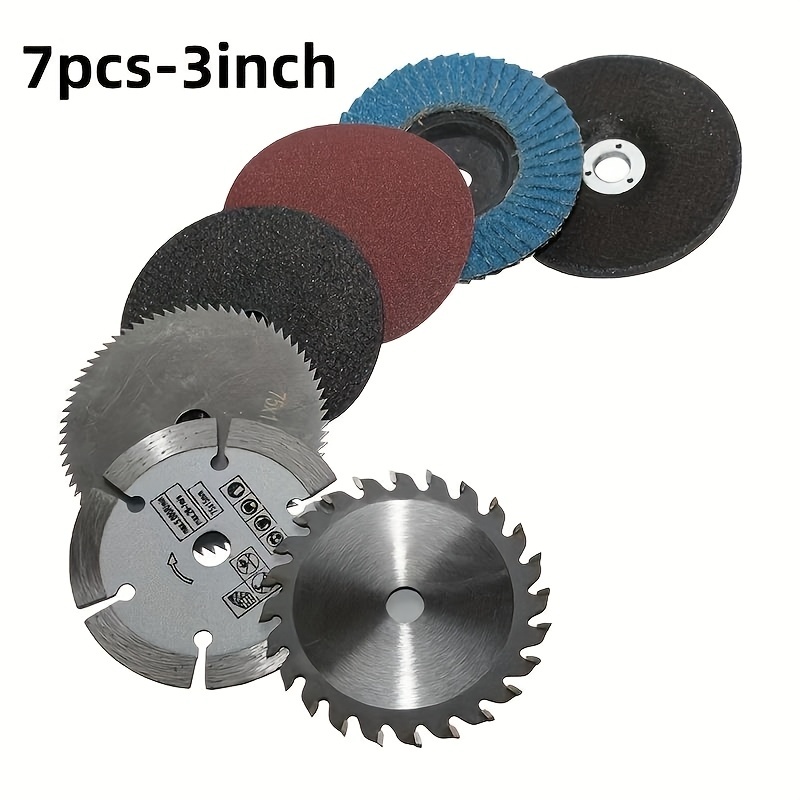 75mm研磨ディスク付き7ピースプロカット3インチ丸鋸刃セッ - Steel Chain のレビューと価格
