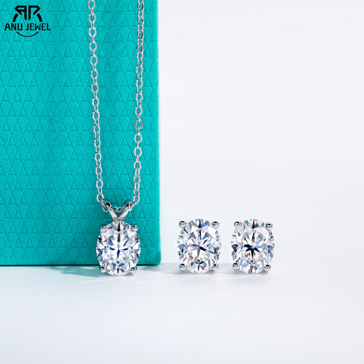 AnuJewel 2-5ct オーバルモアッサナイトネックレ - Ansi Chain のレビューと価格